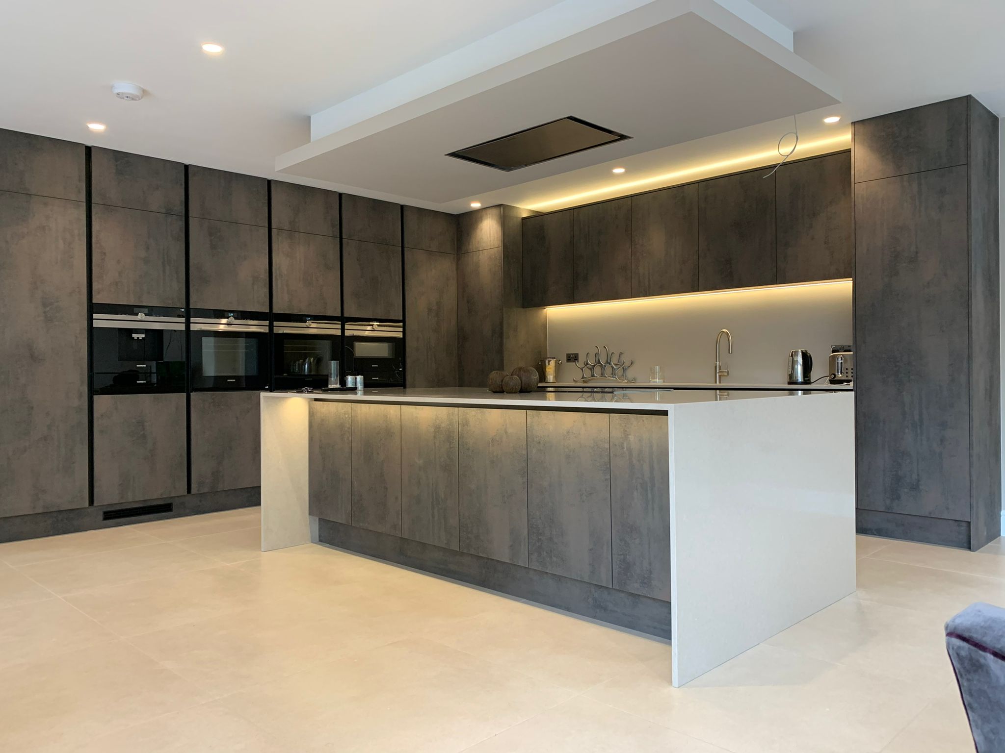 Dark Modern Kitchen with LED